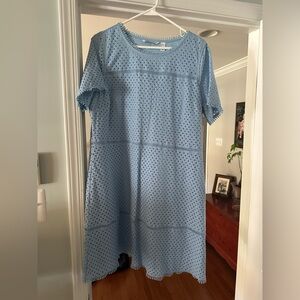 Isaac Mizrahi Light Blue Mini Dress